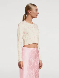 Adeanne Wool Sweater In Floral Print