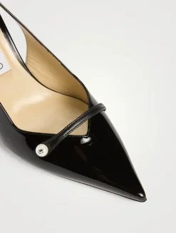 Amita Patent Leather Slingback Pumps