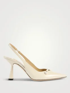 Amita Patent Leather Slingback Pumps