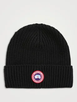 Arctic Disc Wool Rib Beanie