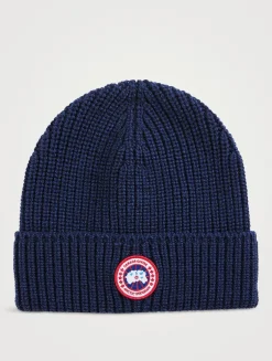 Arctic Disc Wool Rib Beanie