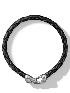 Armory® Bracelet In Brown Leather With Sterling Silver, 10.7mm