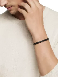 Armory® Bracelet In Brown Leather With Sterling Silver, 10.7mm