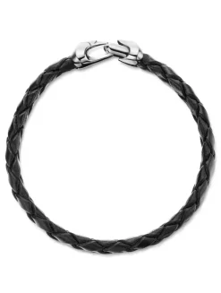Armory® Bracelet In Brown Leather With Sterling Silver, 10.7mm
