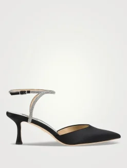 Autumn Crystal Satin Pumps