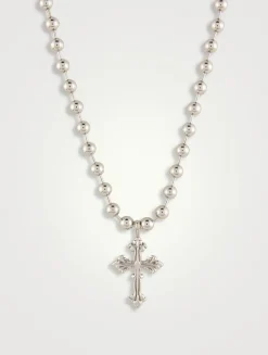 Avelli Beaded Chain Cross Necklace