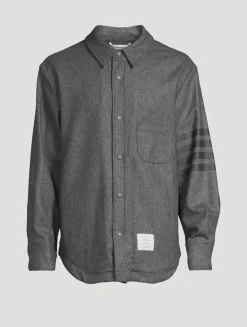 4-Bar Flannel Shirt Jacket