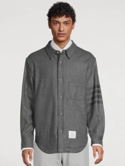 4-Bar Flannel Shirt Jacket