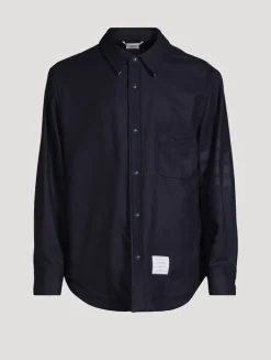 4-Bar Flannel Shirt Jacket