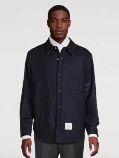 4-Bar Flannel Shirt Jacket