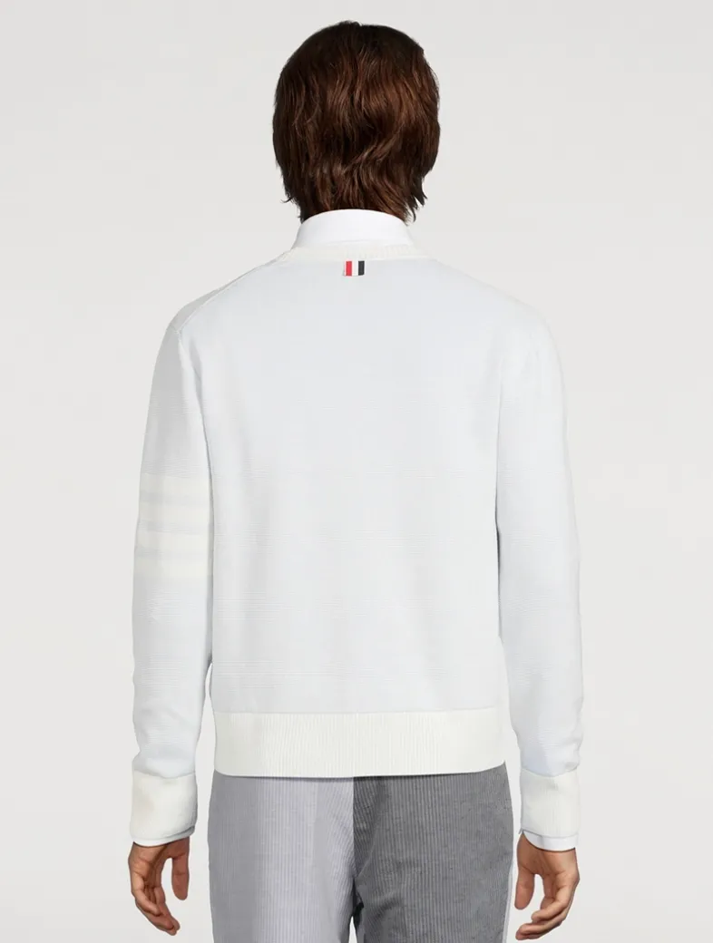 4-Bar Linen And Cotton Sweater