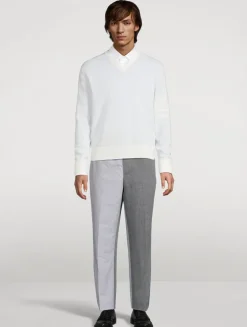 4-Bar Linen And Cotton Sweater