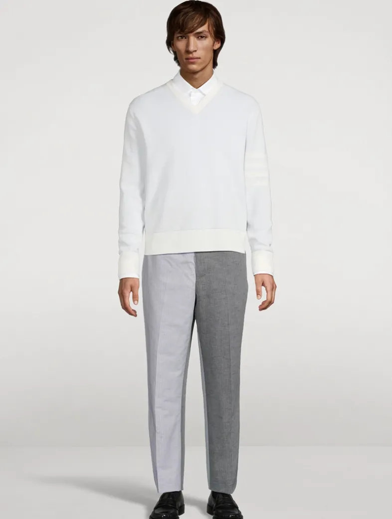 4-Bar Linen And Cotton Sweater