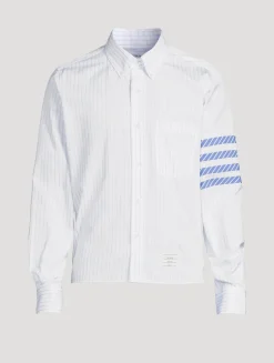 4-Bar Long-Sleeve Shirt In Pinstripe Print