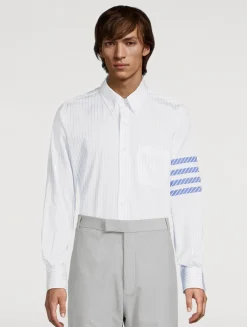 4-Bar Long-Sleeve Shirt In Pinstripe Print