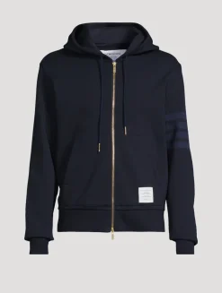 4-Bar Loopback Zip Hoodie