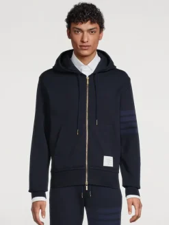 4-Bar Loopback Zip Hoodie