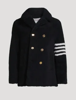 4-Bar Shearling Unconstructed Peacoat