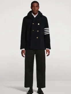 4-Bar Shearling Unconstructed Peacoat