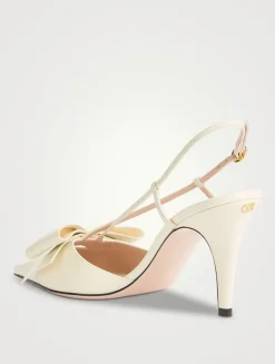 Bowow Leather Slingback Pumps