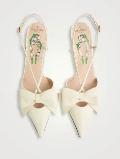 Bowow Leather Slingback Pumps