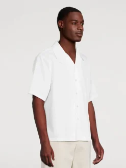 Boxy Poplin Short-Sleeve Shirt
