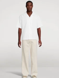 Boxy Poplin Short-Sleeve Shirt