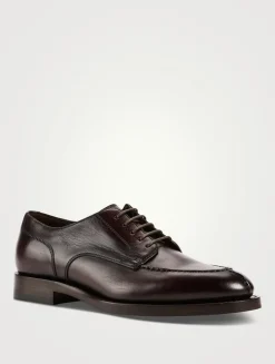 Burnished Calfskin Derby Shoes