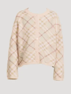 Check Alpaca And Silk-Blend Cardigan