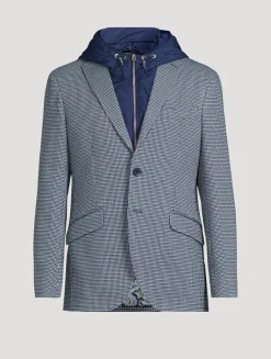 Check Blazer Jacket With Removable Bib