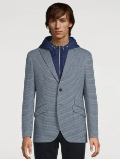 Check Blazer Jacket With Removable Bib