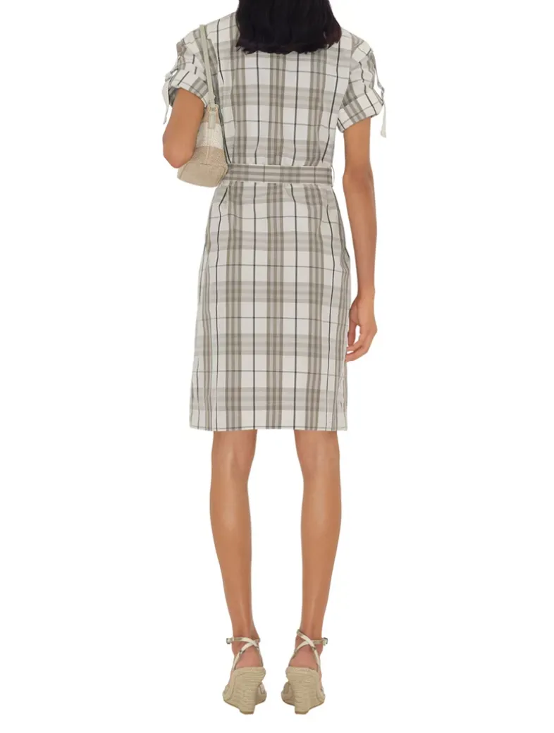 Check Cotton Shirt Dress