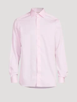 Contemporary Fit Solid Elevated Twill Shirt