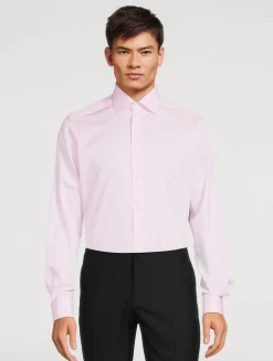 Contemporary Fit Solid Elevated Twill Shirt