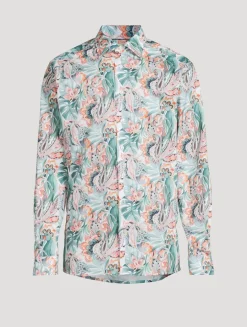 Contemporary-Fit Long-Sleeve Shirt In Floral Print