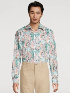 Contemporary-Fit Long-Sleeve Shirt In Floral Print