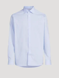 Contemporary-Fit Pique Long-Sleeve Shirt
