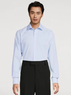 Contemporary-Fit Pique Long-Sleeve Shirt