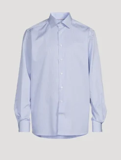 Contemporary-Fit Striped Twill Shirt