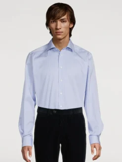 Contemporary-Fit Striped Twill Shirt