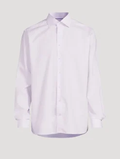 Contemporary-Fit Twill Long-Sleeve Shirt