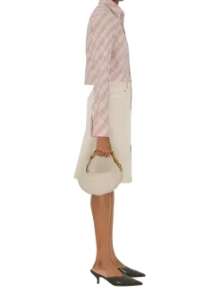 Cropped Check Cotton Shirt