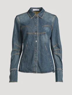Denim Bustier Shirt