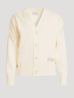 Embroidered Logo Patch Cardigan