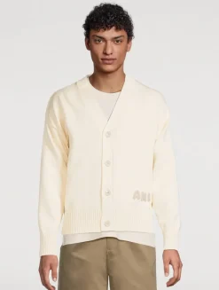 Embroidered Logo Patch Cardigan