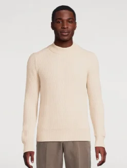 Fair Trade Cashmere Ribbed Roundneck Sweater