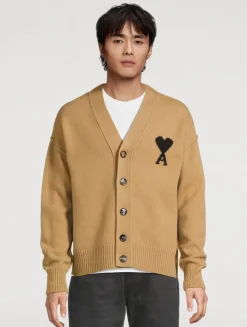 Felted Merino Wool Knit Cardigan