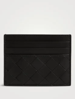 Intrecciato Leather Card Case