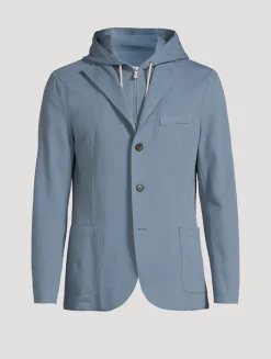 Laser-Cut Jacket With Removable Hood