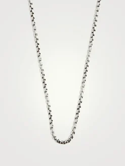 2.7MM Silver Box Chain Necklace